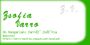 zsofia varro business card